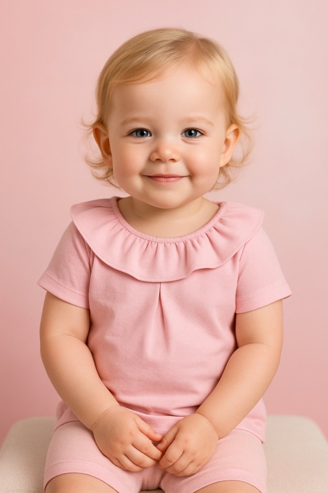 Детска тениска момиче, розов цвят
