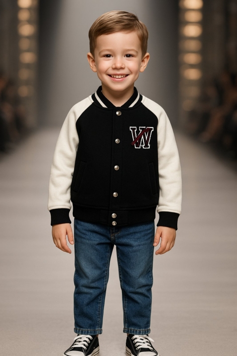 Детски суитшърт за момче в черен  цвят