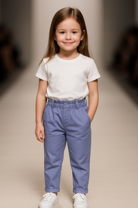 Детски панталон за момиче, лилав цвят