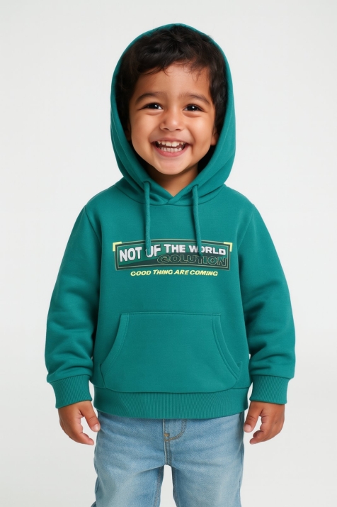 Детски суитшърт момче, зелен цвят