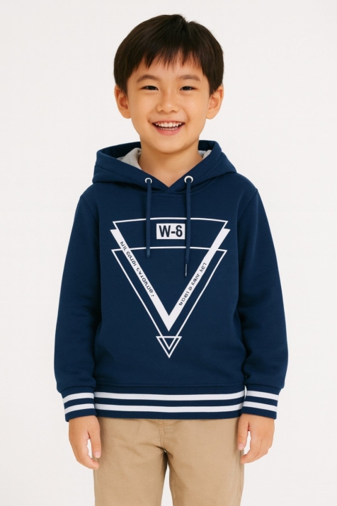 Детски суитшърт за момче вата в син цвят