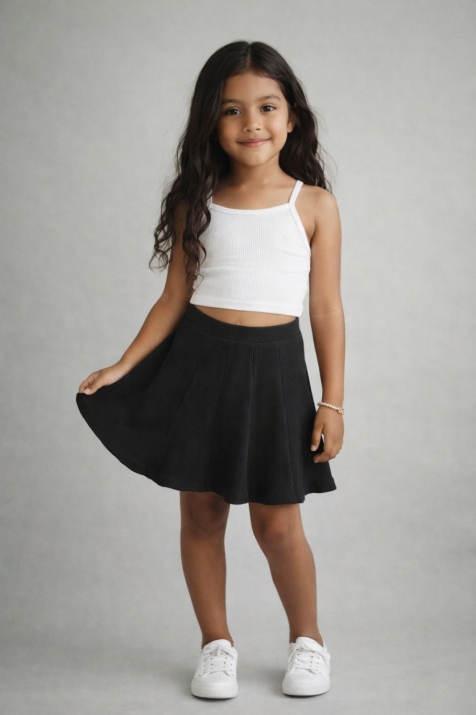 Детска пола, черен цвят