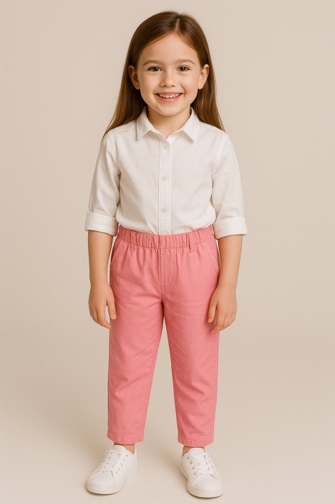 Детски панталон за момиче, розов цвят