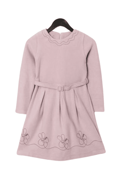 Детска рокля дълъг ръкав, лилав цвят 