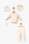 Бебешки комплект за изписване 5 части, бежов цвят