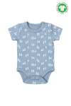 Бебешко боди органичен памук за момче с дълъг ръкав, зелен цвят 