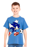 Детска тениска за момче Sonic, син цвят