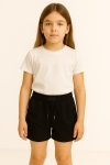 Детски къси панталонки момиче, черен цвят