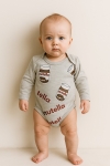 Бебешко боди дълъг ръкав Nutella, сив цвят