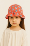 Детска шапка момиче, червен цвят