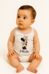 Бебешко боди потник Мини Маус, бял цвят