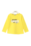 Детска блуза за момиче с дълъг ръкав, жълт цвят 