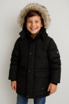 Детско зимно яке за момче, черен цвят