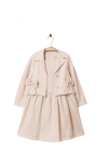 Детска рокля без ръкав със сако, бежов цвят