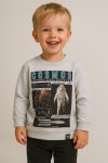 Детска блуза момче дълъг ръкав, сив цвят
