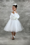 Детска официална рокля, бял цвят