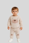 Детски комплект с дълъг ръкав, цвят екрю 