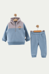  Бебешки комплект вата за момче с дълъг ръкав, син цвят   