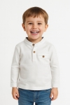 Блуза за момче с дълъг ръкав,бял цвят