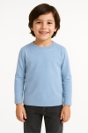 Детска блуза за момче с дълъг ръкав, син цвят