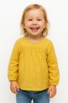 Детска блуза момиче дълъг ръкав,жълт цвят