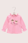 Детска блуза момиче дълъг ръкав,розов цвят