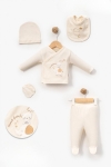 Бебешки комплект за изписване 5 части, бежов цвят