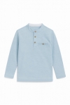 Детска блуза за момче с дълъг ръкав, светло син цвят