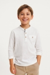 Детска блуза момче дълъг ръкав,бял цвят