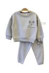 Детски комплект за момче с дълъг ръкав, сив цвят