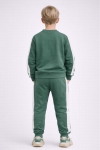 Детски комплект за момче с дълъг ръкав, зелен цвят