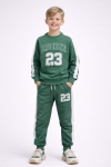 Детски комплект за момче с дълъг ръкав, зелен цвят