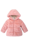 Детско зимно яке за момиче, розов цвят