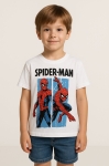 Детска тениска за момче Spiderman, бял цвят