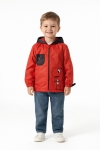 Детско яке момче с динозавър, червен цвят