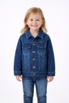Детско яке от деним, син цвят