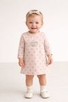 Детска рокля дълъг ръкав, розов цвят