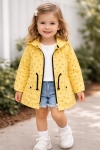 Детско яке момиче, жълт цвят