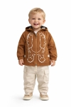 Детско яке момче, кафяв цвят