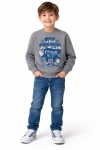 Детска блуза за момче с дълъг ръкав, сив цвят 