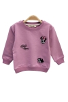 Детска блуза за момиче с дълъг ръкав, лилав цвят  