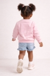Детска блуза за момиче с дълъг ръкав, розов цвят  