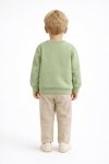 Детска блуза за момче с дълъг ръкав, зелен цвят 