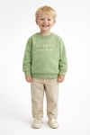 Детска блуза за момче с дълъг ръкав, зелен цвят 