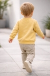 Детска блуза за момче с дълъг ръкав, жълт цвят