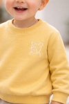 Детска блуза за момче с дълъг ръкав, жълт цвят