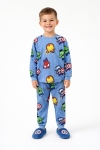 Детска пижама за момче с дълъг ръкав, син цвят  