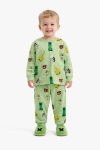  Детска пижама за момче с дълъг ръкав, зелен цвят