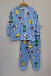  Детска пижама за момче с дълъг ръкав, син цвят