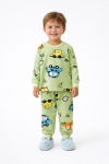 Детска пижама за момче с дълъг ръкав, зелен цвят